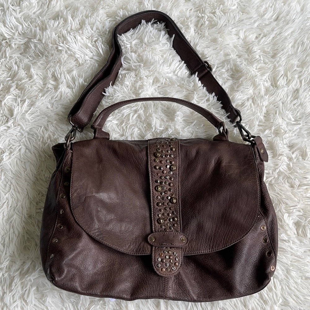 Costanza Rota Brown Leather Messenger Bag Handbag